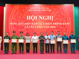Xã Yên Lãng tổng kết diễn tập tác chiến khu vực phòng thủ năm 2026