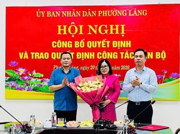 UBND PHƯỜNG LÁNG TỔ CHỨC HỘI NGHỊ CÔNG BỐ VÀ TRAO QUYẾT ĐỊNH CÔNG TÁC CÁN BỘ PHÒNG VĂN HÓA – XÃ HỘI 