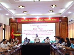 UBND xã Quảng Oai tổ chức phiên họp toàn thể đánh giá kết quả công tác tháng 4, triển khai nhiệm vụ trọng tâm tháng 5 năm 2026