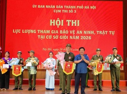 Phường Nghĩa Đô đạt Giải Nhì Hội thi lực lượng tham gia bảo vệ an ninh, trật tự giỏi năm 2026
