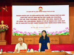 ỦY BAN MTTQ VIỆT NAM THÀNH PHỐ HÀ NỘI KHẢO SÁT CÔNG TÁC VẬN ĐỘNG, QUẢN LÝ VÀ SỬ DỤNG CÁC LOẠI QUỸ TẠI CÁC PHƯỜNG TÂY HỒ, PHÚ THƯỢNG, CẦU GIẤY, YÊN HÒA VÀ NGHĨA ĐÔ