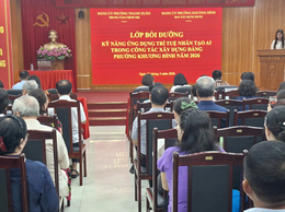Phường Khương Đình tổ chức lớp bồi dưỡng kỹ năng ứng dụng trí tuệ nhân tạo trong công tác xây dựng Đảng
