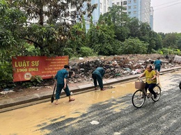Phường Đông Ngạc nhanh chóng xử lý úng ngập sau cơn mưa to chiều ngày 19/5/2026