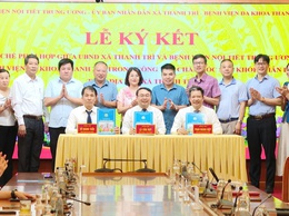 UBND xã Thanh Trì ký kết phối hợp với các bệnh viện nâng cao chất lượng chăm sóc sức khỏe Nhân dân