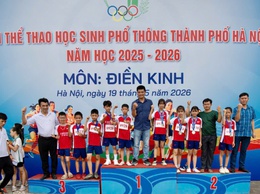 Xã Hồng Vân tham gia giải điền kinh học sinh phổ thông thành phố đạt 02 huy chương bạc và 01 huy chương đồng 