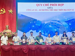 Xã Hồng Sơn ký kết Quy chế phối hợp bảo đảm an ninh trường học