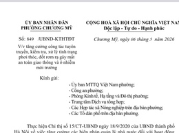 Phường Chương Mỹ tăng cường tuyên truyền, kiểm tra, xử lý tình trạng phơi thóc, đốt rơm rạ gây mất an toàn giao thông và ô nhiễm môi trường