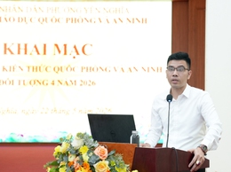 Phường Yên Nghĩa khai mạc lớp bồi dưỡng kiến thức quốc phòng và an ninh đối tượng 4 năm 2026