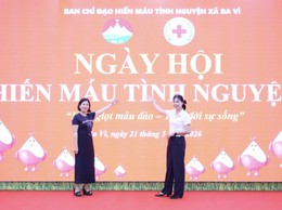 XÃ BA VÌ LAN TỎA TINH THẦN NHÂN ÁI QUA NGÀY HỘI HIẾN MÁU TÌNH NGUYỆN NĂM 2026