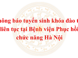 Thông báo tuyển sinh khóa đào tạo liên tục: 