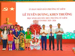 Phường Từ Liêm tuyên dương, khen thưởng 190 học sinh giỏi tiêu biểu năm học 2025-2026