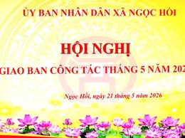 UBND xã Ngọc Hồi tổ chức Hội nghị 