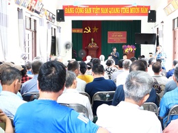 Hội nghị lấy ý kiến nhân dân về phương án bồi thường, hỗ trợ giải phóng mặt bằng đợt 1 thực hiện Dự án đầu tư xây dựng Khu đô thị thể thao Olympic trên địa bàn thôn Ước Lễ.