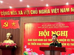 Ban Chỉ huy quân sự xã Phú Nghĩa tổ chức giao ban tháng 5, triển khai nhiệm vụ tháng 6