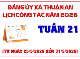 Lịch công tác tuần 21 của Đảng ủy xã