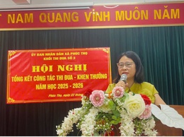 Khối thi đua số III xã Phúc Thọ tổng kết công tác thi đua, khen thưởng năm học 2025 – 2026
