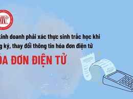 Thực hiện sinh trắc học đối với thủ tục đăng ký/thay đổi thông tin đăng ký hóa đơn điện tử