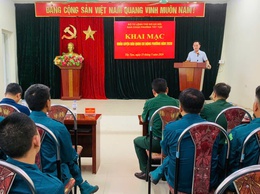 Ban chỉ huy quân sự phường Tây Tựu khai mạc huấn luyện Dân quân cơ động 2026