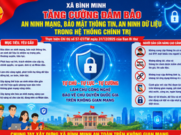 UBND XÃ BÌNH MINH ĐẨY MẠNH TUYÊN TRUYỀN, NÂNG CAO NHẬN THỨC VỀ BẢO ĐẢM AN NINH MẠNG, AN NINH DỮ LIỆU TRONG GIAI ĐOẠN CHUYỂN ĐỔI SỐ