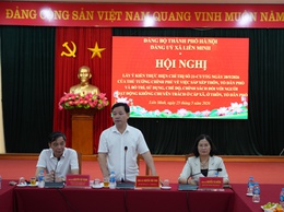 Đảng ủy xã Liên Minh lấy ý kiến về phương án sắp xếp thôn, cụm dân cư trên địa bàn xã