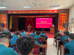 Ban chỉ huy quân sự xã Ô Diên tổ chức khai mạc huấn luyện dân quân cơ động năm 2026.