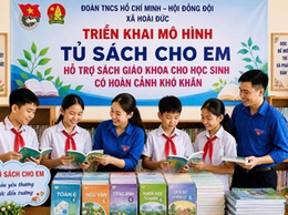 Ban Thường vụ Đoàn xã - Hội đồng Đội xã Hoài Đức triển khai mô hình “Tủ sách cho em” năm học 2026 – 2027