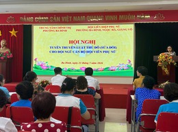 Hội LHPN phường: Phối hợp tổ chức hội nghị tuyên truyền Luật Thủ đô (sửa đổi)
