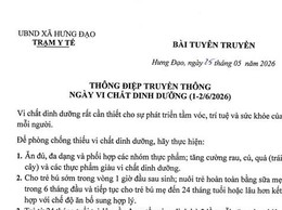 THÔNG ĐIỆP TRUYỀN THÔNG NGÀY VI CHẤT DINH DƯỠNG (1-2/6/2026)