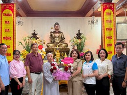 Phường Ô Chợ Dừa thăm, chúc mừng các cơ sở Phật giáo, tín ngưỡng nhân dịp Đại lễ Phật đản