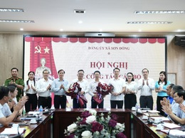 Đồng chí Nguyễn Đình Trường - Phó Chánh Văn phòng Thành ủy được điều động làm Bí thư Đảng ủy xã Sơn Đồng