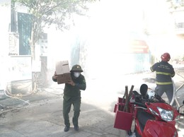 Phường Phúc Lợi diễn tập kỹ năng xử lý cháy và cứu nạn, cứu hộ ở ngõ nhỏ, ngách hẹp