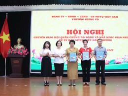  Hội nghị tiếp nhận, chuyển giao Hội Chữ thập đỏ và Hội Người cao tuổi phường về UB. MTTQ phường.