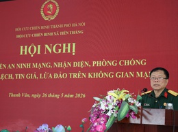 Hội Cựu chiến binh xã Tiến Thắng tổ chức hội nghị tuyên truyền an ninh mạng và phòng chống tội phạm trên không gian mạng