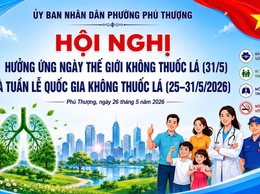 Phường Phú Thượng hưởng ứng Tuần lễ Quốc gia không thuốc lá và Ngày Thế giới không thuốc lá năm 2026