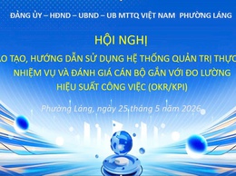 PHƯỜNG LÁNG TRIỂN KHAI ĐÀO TẠO SỬ DỤNG HỆ THỐNG QUẢN TRỊ CÔNG VIỆC TRÊN NỀN TẢNG HANOIWORK