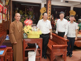 Lãnh đạo Ban Tuyên giáo và Dân vận Thành uỷ Hà Nội thăm, chúc mừng ngày Lễ phật đản năm 2026