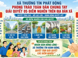 Xã Thường Tín phát động phong trào toàn dân chung tay giải quyết 05 điểm nghẽn trên địa bàn xã