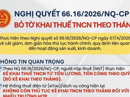 CHÍNH THỨC BÃI BỎ TỜ KHAI THUẾ TNCN THEO THÁNG: BƯỚC ĐỘT PHÁ GIẢM GÁNH NẶNG CHO DOANH NGHIỆP