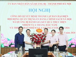 Xã Quảng Bị công bố quyết định thành lập Ban đại diện Hội đồng quản trị Ngân hàng Chính sách xã hội