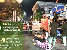 QUỐC OAI KIÊN QUYẾT XỬ LÝ, CHẤM DỨT HOẠT ĐỘNG XE ĐIỆN TỰ PHÁT TẠI KHU VỰC SÂN VẬN ĐỘNG XÃ