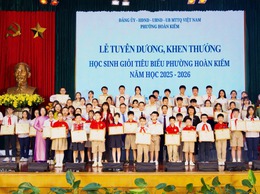 Lễ tuyên dương học sinh giỏi tiêu biểu phường Hoàn Kiếm năm học 2025-2026