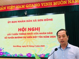 Hội nghị lấy ý kiến Nhân dân về tuyến đường dự kiến đặt tên trên địa bàn xã Sơn Đồng năm 2026