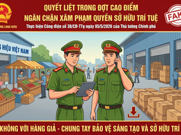 Phường Long Biên thực hiện Công điện số 38/CĐ-TTg ngày 05/5/2026 của Thủ tướng Chính phủ về tập trung chỉ đạo thực hiện quyết liệt các giải pháp đấu tranh, ngăn chặn, xử lý hành vi xâm phạm quyền sở hữu trí tuệ