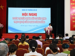 Phường Bồ Đề tổ chức hội nghị tuyên truyền về dự án đầu tư xây dựng trục cảnh quan Đại lộ Sông Hồng