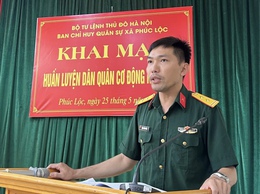 Ban CHQS xã khai mạc huấn luyện Trung đội Dân quân cơ động xã năm 2026