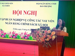 UBND xã Ô Diên phối hợp với ngân hàng chính sách xã hội Đan Phượng tổ chức hội nghị tập huấn nghiệp vụ công tác vay vốn năm 2026