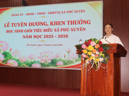 Phú Xuyên lan tỏa truyền thống hiếu học qua Lễ tuyên dương học sinh tiêu biểu năm học 2025 – 2026
