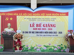 THCS Nguyên Khê tổ chức lễ bế giảng năm học 2025-2026 và chia tay học sinh khối 9