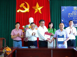 Lễ ký kết hợp đồng hỗ trợ chuyên môn toàn diện giữa
 Trạm Y tế xã Dân Hoà và Bệnh viện Đa khoa Thanh Oai