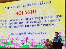 Hội nghị triển khai công tác xử phạt vi phạm hành chính về trật tự đô thị, trật tự an toàn giao thông và vệ sinh môi trường trên địa bàn phường